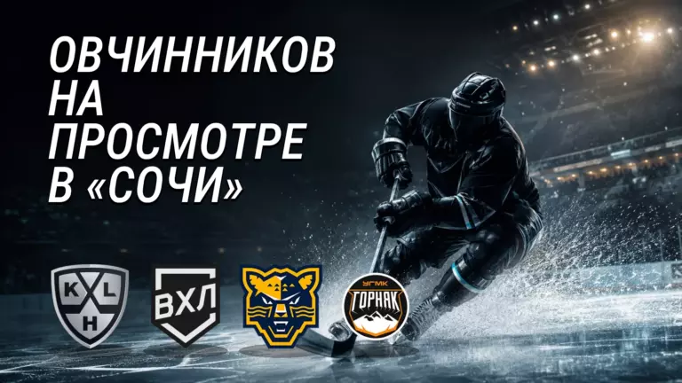 Хоккейная иллюстрация к новости: «Сочи» заключил пробный контракт с Ильёй Овчинниковым