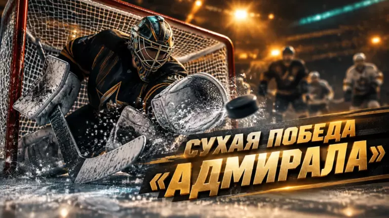 Хоккейная иллюстрация к новости: «Адмирал» обыграл «Северсталь» 2:0, Бояркин отразил 26 бросков