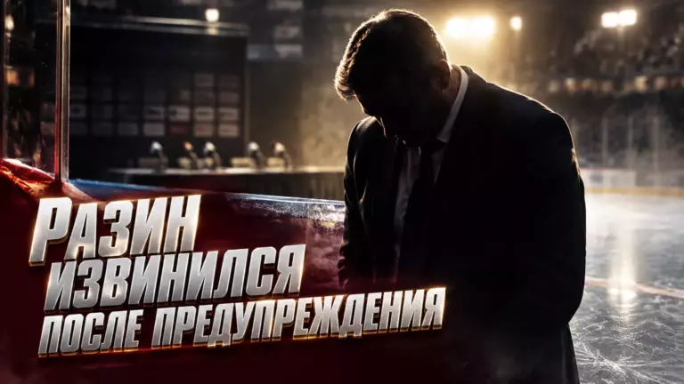 Хоккейная иллюстрация к новости: Андрей Разин извинился за резкие высказывания после предупреждения «Металлурга»