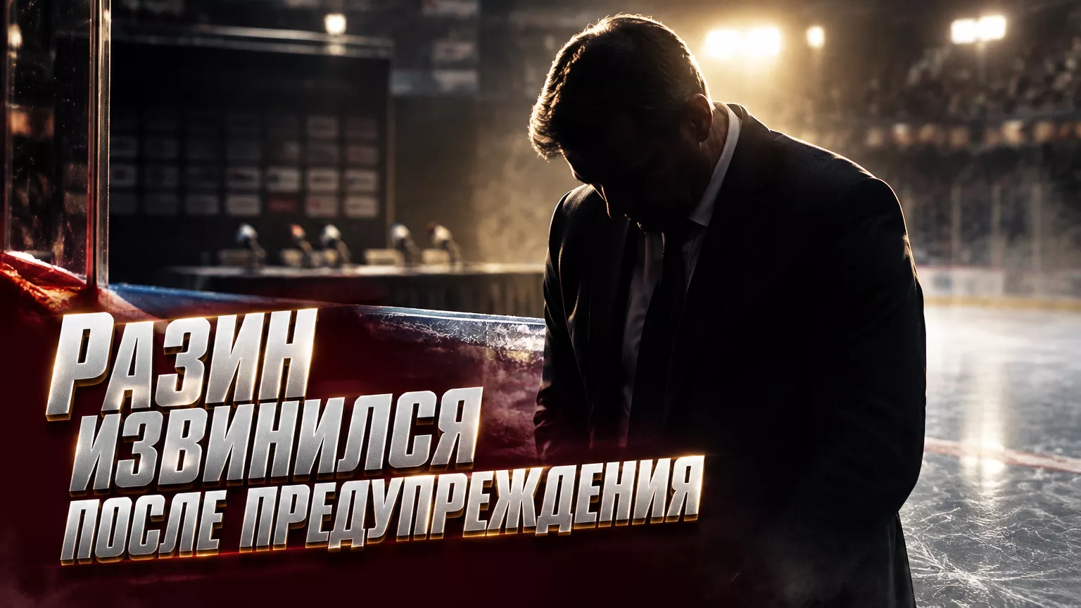 Хоккейная иллюстрация к новости: Андрей Разин извинился за резкие высказывания после предупреждения «Металлурга»