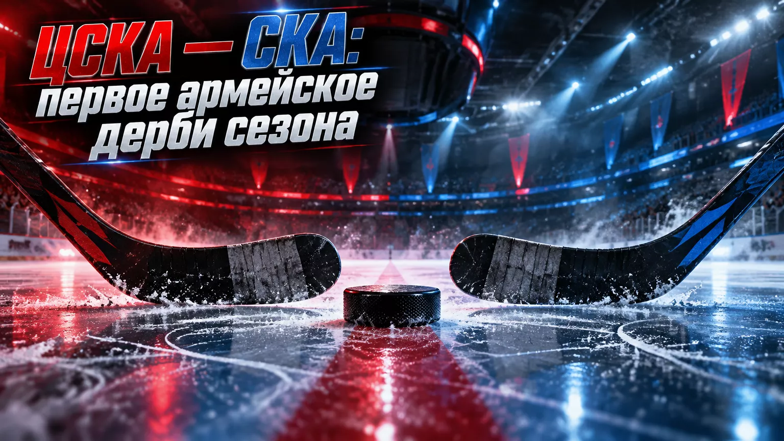 Хоккейная иллюстрация к новости: ЦСКА с серией из пяти побед примет СКА в первом армейском дерби сезона
