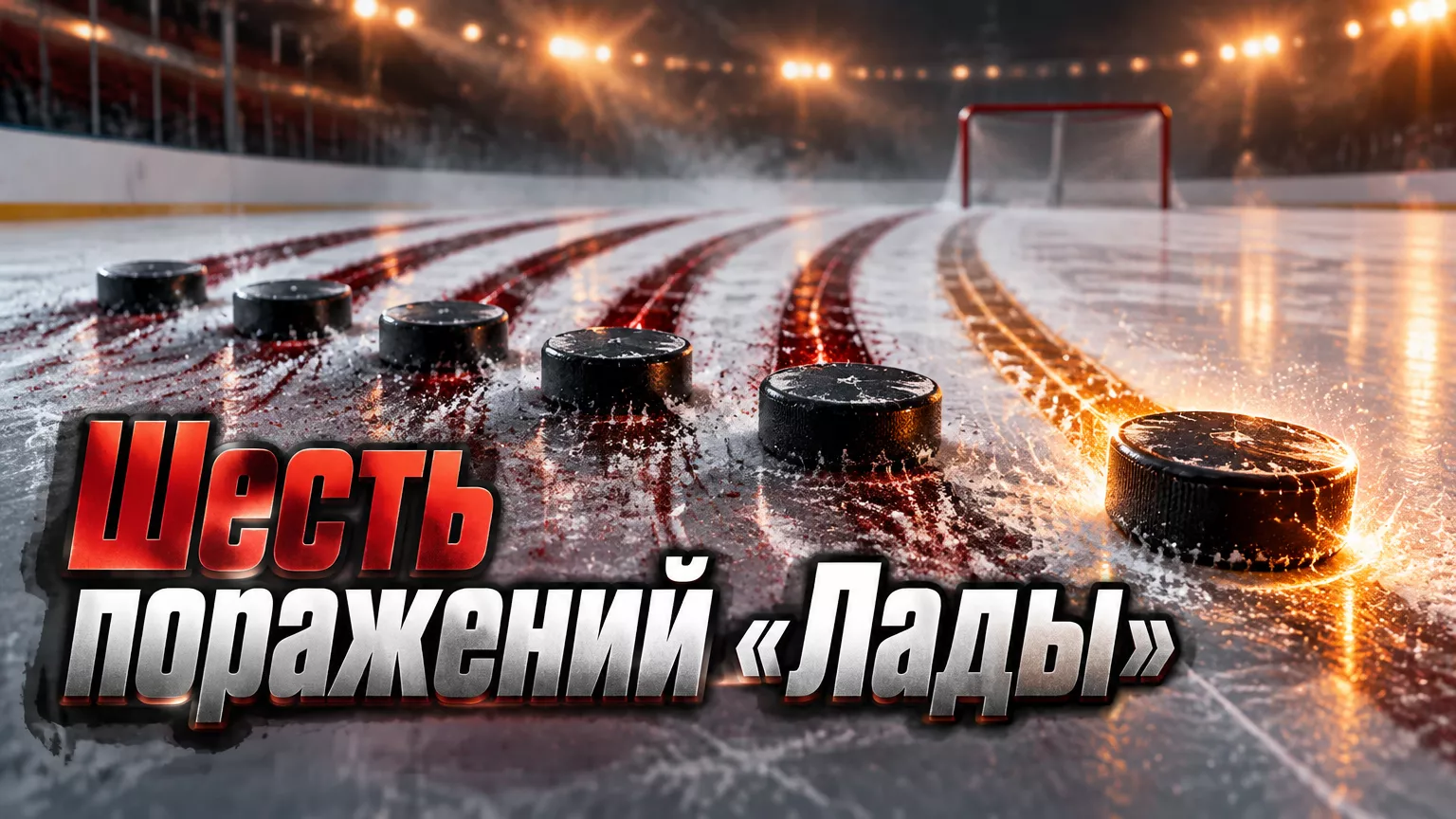 Хоккейная иллюстрация к новости: «Лада» проиграла шесть матчей подряд и остаётся с одной победой в 11 играх