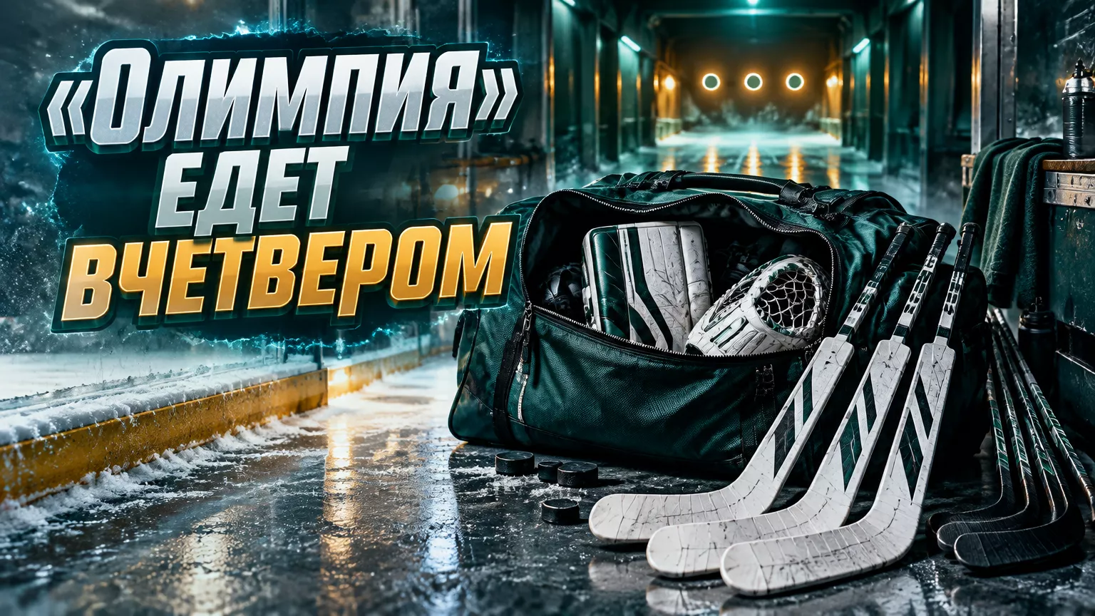 Хоккейная иллюстрация к новости: «Олимпия» отправилась на выездную серию в составе 27 хоккеистов