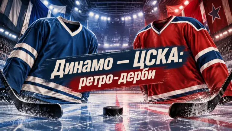 Хоккейная иллюстрация к новости: «Динамо» и ЦСКА проведут дерби в ретро-форме Кубка Первых